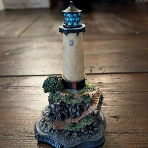 Jupiter, Florida Lighthouse Figurine with Blue and Cream Accents